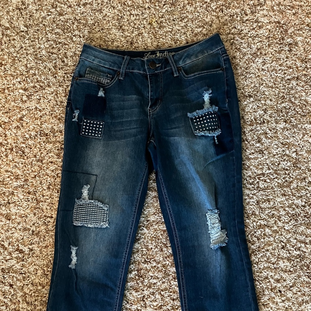love indigo cropped jeans